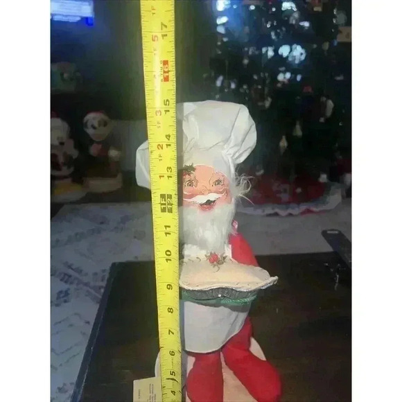Annalee Mobillite Christmas Santa Claus Holding Pie 17”Vintage Rare 92 - Picture 8 of 8